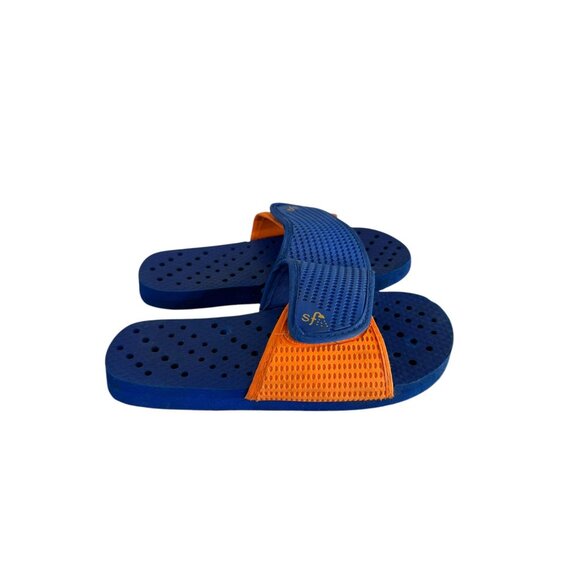 Showaflops Navy & Orange Kids Summer Slides Size 3 - Picture 1 of 5